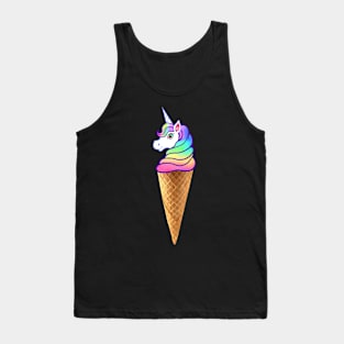 Rainbow Unicorn Unicone Ice Cream Cone Tank Top